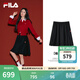 FILA馬上起飛斐樂(lè )楊冪同款女士梭織裙2026春新款時(shí)尚休短裙半身傘裙 正黑色-BK XL 175/74A/XL