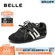 百麗（Belle）張凌赫同款方程式跑道賽車(chē)鞋德訓鞋新款女鞋休閑鞋E2L1DAM6預售 黑色【金靖同款】 37