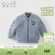 戴維貝拉（DAVE＆BELLA）男寶寶外衣休閑風(fēng)男童棉服兒童外套小童長(cháng)袖上衣秋冬新款幼兒童裝 復古藍【現貨】 140 cm（建議身高130-140cm）
