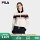 FILA 斐樂(lè )官方女士編織外套2026春新款時(shí)尚休閑基礎拉鏈毛衣開(kāi)衫 云菇白-WT XL 175/92A/XL