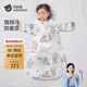 貝肽斯嬰兒睡袋春秋竹棉紗布寶寶睡衣一體兒童防踢被睡袋前6后4靈鹿 M