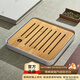 憶壺茶 茶盤(pán)雙層瀝水盤(pán) 家用現代小型瀝儲水式小茶臺竹茶托盤(pán)功夫茶具 鴻方雙層瀝水盤(pán)(原色)20*20cm