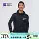必邁2025新款男女跑步輕彈風(fēng)衣運動(dòng)外套透氣連帽輕量透濕競賽夾克上衣 騎士黑 男 3XL