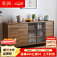慕瀾餐邊柜一體靠墻實(shí)木框新中式茶水柜碗櫥餐柜廚房?jì)ξ锸占{備餐柜 1028A款180*40*88cm【包送裝】