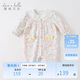 戴維貝拉新生嬰兒衣服2024秋裝女寶寶連體衣哈衣睡衣爬服外出