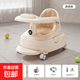 嬰兒洗澡椅寶寶洗澡座椅多功能兒童洗澡凳浴盆神器全包圍小孩座椅 奶杏色（洗澡椅+座椅+餐椅+溜溜車(chē)）