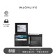 INJOYLIFE男士錢(qián)包新款頭層牛皮短款錢(qián)夾相片位大容量零錢(qián)包 黑色