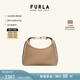 芙拉（FURLA）【春夏新品】TONIE牛皮迷你女士輕奢HOBO包流浪包手提包斜挎包 太妃糖色