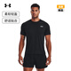 安德瑪（Under Armour）COOLSWITCH男子輕盈跑步運動(dòng)短袖T恤1371129 黑色001 L