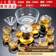 玻璃茶具套裝家用整套紅茶茶具透明過(guò)濾泡茶器加厚耐熱簡(jiǎn)約茶杯子 14頭玻璃_雙層杯_400ML