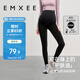 嫚熙（EMXEE）孕婦加厚打底褲秋季新款孕期瑜伽褲孕婦褲托腹褲提臀褲孕婦裝黑色
