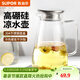 蘇泊爾（SUPOR）冷水壺帶把手玻璃耐高溫家用大容量水杯涼白開(kāi)泡茶壺瓶套裝2026新 涼水壺1.8L