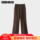 蕉內【劉浩存同款】非常褲504Regular女士喇叭衛褲顯瘦顯腿長(cháng)休閑褲新 栗殼棕 M