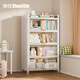 帥仕（shuaishi）鋼制書(shū)架一體靠墻輕奢立式窄縫收納柜客廳翻蓋收納置物架夾縫書(shū)柜 【50CM長(cháng)】5層-翻蓋折疊門(mén) 贈可調節腳墊