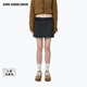 ANN ANDELMAN【羅潾同款】官方直營(yíng)高腰a字半身裙女包臀修身配腰帶毛呢短裙子 黑色 S
