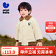 迷你巴拉冬季新款男女童發(fā)熱棉服寶寶厚款保暖復古外出棉衣 淺卡其50311 90