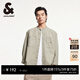 杰克·瓊斯（JACK&JONES）春季時(shí)尚百搭潮舒適寬松七分袖字母襯衫開(kāi)衫外套男裝225131002 E11卡其色 常規 L
