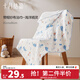 十月結晶嬰兒浴巾純棉紗布初生新生兒超柔吸水寶寶兒童大毛巾方巾 6層連帽浴巾 海洋精靈（90*90cm）
