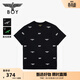BOY LONDON春夏白色夜光經(jīng)典滿(mǎn)印短袖2026年情侶款潮牌T恤N01904 黑色 S