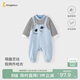 童泰（TONGTAI）嬰兒連體衣春秋季男寶寶衣服新生兒哈衣周歲爬服外出服藍色80cm