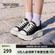 斯凱奇（Skechers）女鞋厚底增高帆布鞋街頭個(gè)性板鞋軟底舒適休閑鞋通勤鞋177435