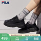 斐樂(lè )（FILA）女鞋帆布鞋LAVA胖胖底厚高底增鞋板鞋帆布鞋休閑鞋 黑-BK 37.5