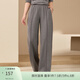 纖莉秀【舒適松緊腰褲子】大碼女裝休閑百搭運動(dòng)褲胖mm春新款3145 灰色 2XL
