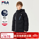FILA兒童童裝羽絨服2025年冬季新款男中大童中長(cháng)款連帽外套 傳奇藍-NV 170
