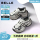 百麗（Belle）張凌赫同款藍鯨老爹鞋女款商場(chǎng)同款運動(dòng)休閑鞋D2K1DAM6 銀色-單里 37 (235mm)