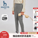 哈吉斯（HAZZYS）品牌童裝女童打底褲秋新品彈力簡(jiǎn)約百搭加厚一體絨打底褲 中花灰 130