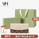 VANESSA HOGAN VH女包PVC長(cháng)款錢(qián)包小眾多功能錢(qián)夾復古手拿小包生日禮物送女友 杏色