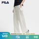 FILA斐樂(lè )女子楊冪同款梭織長(cháng)褲2025夏季新款時(shí)尚休閑寬松闊腿褲運動(dòng)褲 皓日白-WT L 170/70A/L
