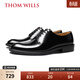 THOM WILLS【發(fā)布會(huì )同款】皮鞋男正裝商務(wù)德比鞋冬季休閑圓頭軟底結婚新郎鞋 黑色亮皮D1861 41 /7.5碼