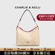 CHARLIE&KELLI CK品牌輕奢包包女包腋下托特包女款單肩斜挎包包情人節生日禮物 玫紅色【京倉配送 贈專(zhuān)柜禮袋】