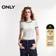 ONLY2025秋季新款休閑舒適假兩件修身正肩短袖T恤女|125101031 A43 奶油白色 S