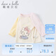 戴維貝拉（DAVE＆BELLA）Hello Kitty聯(lián)名女童T恤兒童上衣嬰兒寶寶童裝春秋裝