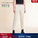 Tommy Hilfiger26春夏新款女裝四季款商務(wù)條紋腰帶彈力直筒修身九分休閑褲 【九分】白色AC0 （腰帶隨機） 38