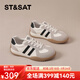 星期六德訓鞋女平底輕便拼色2026春季新款百搭戶(hù)外運動(dòng)休閑阿甘鞋 黑色 39 (245mm) 標準碼