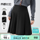 尚都比拉職場(chǎng)通勤a字半身裙女春秋女裝格雷系百褶裙小個(gè)子百搭顯瘦短裙子