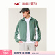 HOLLISTER澤西風(fēng)校園撞色圖案運動(dòng)夾克外套25春男裝332-5018 綠色印花 M (180/100A)