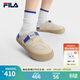 FILA斐樂(lè )女鞋舒邁拖鞋休閑勃肯鞋2025夏季新款元氣拖鞋透氣舒適涼拖 糙米黃-BR 36