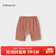 babylove【清倉】嬰幼兒褲子夏季輕薄透氣大pp褲男女寶寶七分褲清涼休閑褲 落日橘 90