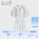 戴維貝拉（DAVE＆BELLA）女童家居服套裝兒童珊瑚絨睡衣冬裝寶寶A類(lèi)