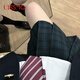 UISSMOjk制服女校供感百褶裙女綠格春夏新款學(xué)院風(fēng)百搭jk裙子女 小潭格裙42CM(TR面料) S