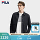 FILA 斐樂(lè )官方男士針織長(cháng)袖外套2026夏新款翻領(lǐng)夾克舒適休閑上衣 傳奇藍-NV XL 180/100A/XL