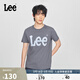 Lee商場(chǎng)同款25新品標準版圓領(lǐng)Logo印花男短袖T恤休閑