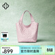 CASSILE卡思樂(lè )明星同款單肩包女植鞣牛皮大容量輕奢托特包生日女神節禮物 櫻花粉MINI