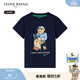 Teenie Weenie  Kids小熊童裝24春夏款男童全棉清爽百搭短袖T恤 藏青色 120 cm