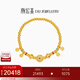 潮宏基臻金八寶羅盤(pán)古法黃金手鏈女足金手串圓珠手飾送女友生日禮物TK J 臻金八寶羅盤(pán)手鏈 12.85g