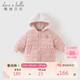 戴維貝拉（DAVE＆BELLA）兒童拼接棉服秋冬女童男童防潑水連帽衫外套A類(lèi)